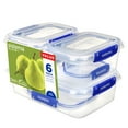 thumbnail image 1 of Sistema KLIP IT PLUS Food Storage Containers, 2 x 400 ml, 3 x 1 l, 1 x 2.2 l, Airtight & Stackable Meal Prep Containers with Lids, BPA-Free, 6 Count, 1 of 3