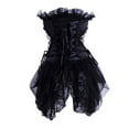 thumbnail image 4 of Generic Women's Sexy Strapless Floral Embroidery Solid Gothic Corset with Lace Skirt, 4 of 4