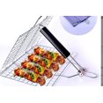 thumbnail image 3 of 1 cesta para parrilla portátil para barbacoa, cesta para parrilla de pescado de acero inoxidable con asa extraíble, perfecta para asar verduras, pescados, camarones - Bonus a Grill, 3 of 5