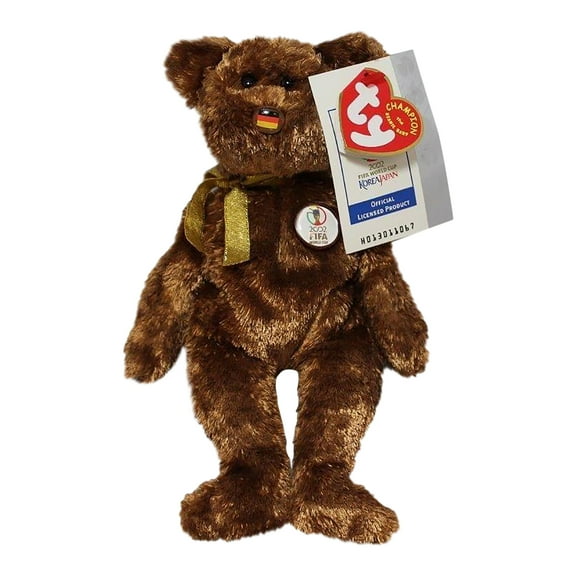 Ty Beanie Baby: Champion Germany FIFA World Cup Bear | Stuffed Animal | MWMT