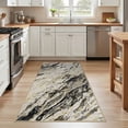 thumbnail image 6 of MICGEEK 3x5 Washable Area Rugs for Entryway, Modern Abstract Non Slip Carpet, Low Pile Indoor Rug for Bedroom Home Decor Carpets, Black/Gold, 6 of 8