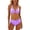 a-121Light Purple61, variant on VNKIDY Womens Solid Halter Triangle Bikini Top Mid Waisted Cross Wrap Brief Bottom Two Piece Swimwear Set For Beach Days Pool Parties Summer Vacations Water Activities Trendy Swimwear