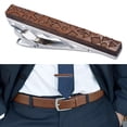 thumbnail image 4 of Men Tie Bar Clip Metal Walnut Necktie Clips for Daily Life Shirts Decor Square Square Triangle, 4 of 8