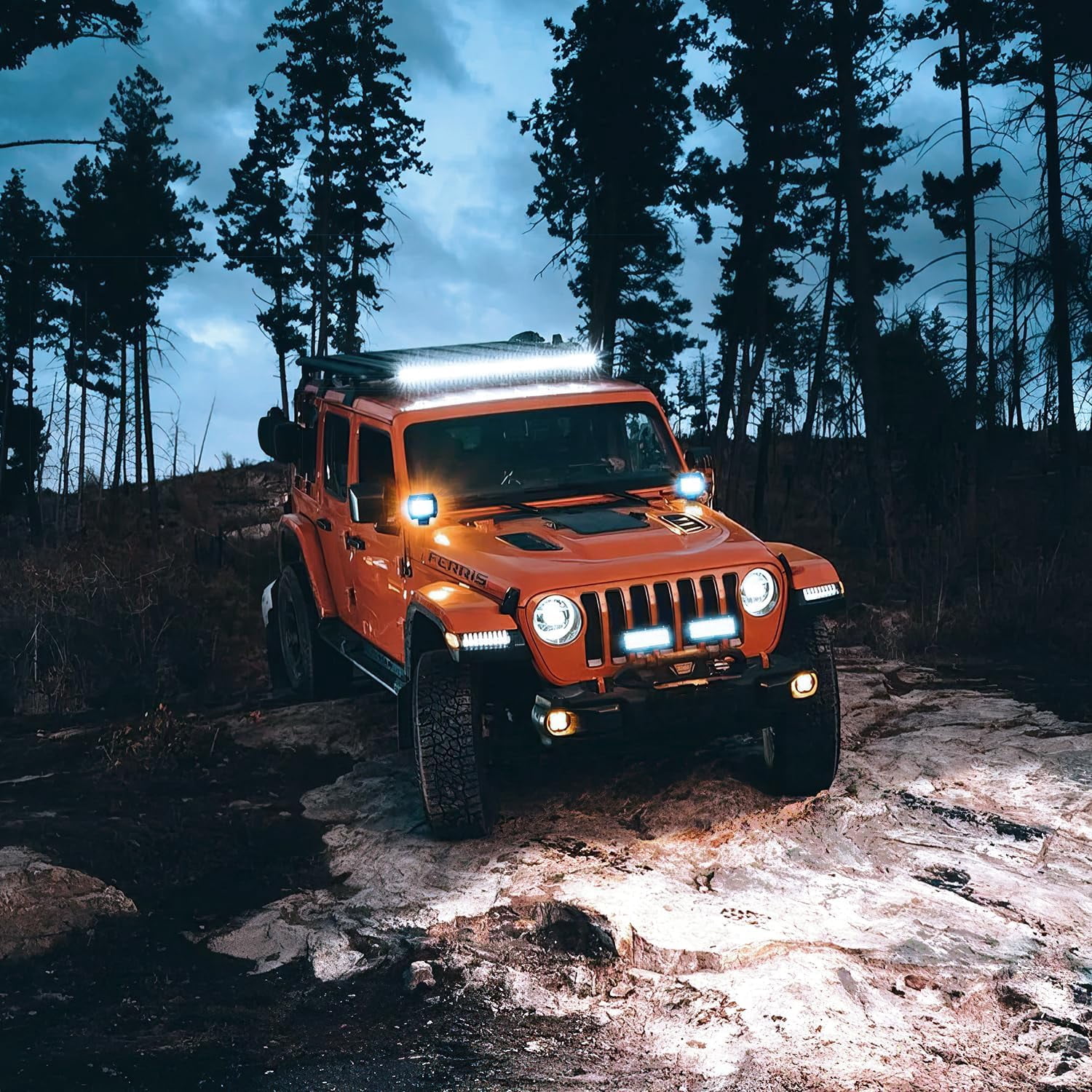 Nilight 60W Waterproof Offroad Flood Spot Combo LED Light Bar with Mounting Bracket