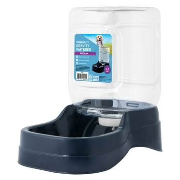 Vibrant Life Gravity Pet Waterer, Blue, Medium for Dogs and Cats, 1.2 Gallons