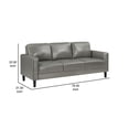 thumbnail image 5 of Pemberly Row 77 Inch Sofa with Modern Track Arms in Gray Faux Leather, 5 of 6