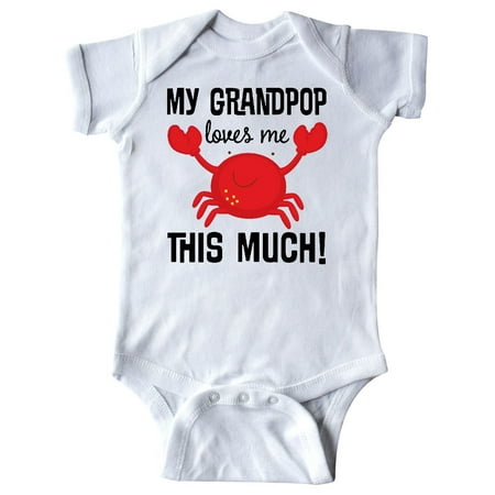 

Inktastic My Grandpop Loves Me crab Gift Baby Boy or Baby Girl Bodysuit