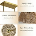thumbnail image 6 of Modern Rattan Chandelier Fixture Kitchen Island Hanging Ceiling Lights for Dining Room, 6 of 10