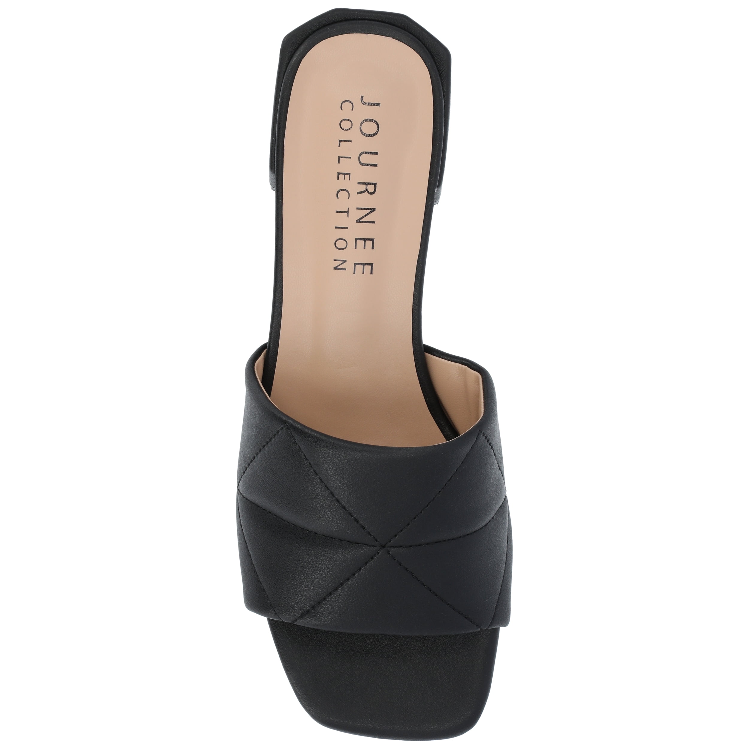 Journee Womens Elidia Slip On Block Flat Sandals