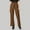 Coffee, variant on SNKSDGM Women's Plus Black Dress Pants Women Petite Short Women's Pants Casual Petite Women Casual Breathable Elastic Waist Solid Color and Linen Belt Wide Leg Pants Loose Trousers
