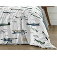 thumbnail image 5 of Sweet Jojo Designs Airplane Green and Blue Boy Twin Bed Comforter 2 Piece Bedding Set, 5 of 5