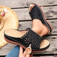 thumbnail image 2 of Wensltd Women's Walking Sandals Wide Width Round Toe Open Toe Sandals Lightweight Comfortable Outdoor Sandals Black, 2 of 9