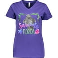 thumbnail image 3 of Inktastic Sarasota Florida Cute Swimming Manatee Women's V-Neck T-Shirt, 3 of 5