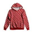 thumbnail image 5 of Fiaer Christmas Womens Oversized Hoodie Trendy Baggy Long Sleeve Hooded Sweatshirts Funny Graphic V Neck Pocket Xmas Tops 3-Red XS, 5 of 5