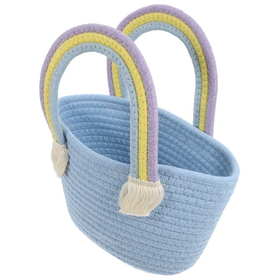 MLINS  Handbag for Summer Rattan Cute Straw Hobo Beach Women Seaside Blue