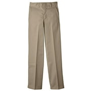 Dickies Boys School Uniform Classic Fit Straight Leg Flat Front Pants, Sizes 4-20 & Husky