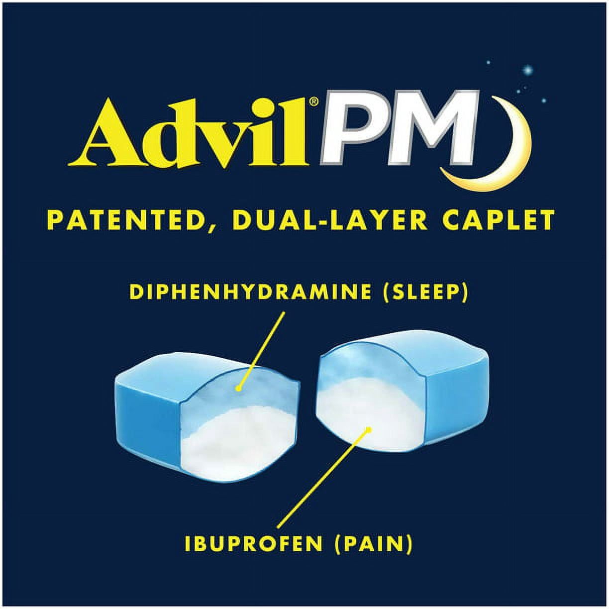 Advil PM, Pain Reliever / Nighttime Sleep Aid, 200 Caplets