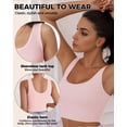 thumbnail image 3 of Top corto AURUZA sin mangas con cuello en U para mujer, rosa, talla M, 3 of 6