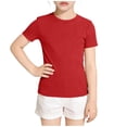 thumbnail image 4 of Wxirdiow Girls Tee Shirts Toddler Girl Shirts Baby Tshirts Crew Neck Short Sleeve Cotton Soft Tee Summer Tops Girl Clothes Red Size,13-14 Years, 4 of 6