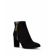 Louise Et Cie Zander Round Toe Block Heel Suede Booties Black Suede Booties (11, BLACK)