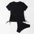 thumbnail image 5 of Yievot Two Piece Swimsuits for Women UPF50+ Sun Protection Quarter Zip Short Sleeve Rash Guard with Bottom Ladies Modest Bathing Suit, 5 of 8