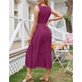 thumbnail image 5 of Summer Dresses for Women Casual V Neck Short Sleeve Boho Floral Printed Beach Wear Daily Party Midi Dress Alsol Lamesa, 5 of 6