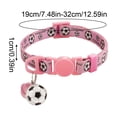 thumbnail image 2 of Soccer Pattern Pet Collar with Safety Buckle, Decorative Polycotton Neck Strap for Cats and Dogs for Game Day, Green, 2 of 5