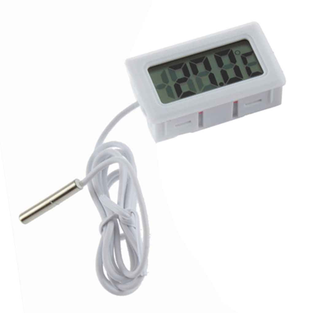 Digital LCD Gauge Probe Insert Temperature Thermometer Thermograph for Aquarium