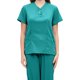 thumbnail image 4 of Conjunto de uniforme médico para mujer, ropa de trabajo de enfermera, traje de manga corta con múltiples bolsillos, pantalones deportivos para Verde, 4 of 5