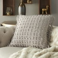 thumbnail image 4 of Nourison Life Styles Cut Fray Texture Khaki Decorative Throw Pillow , 20" x 20", 4 of 5