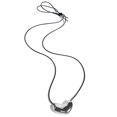 thumbnail image 5 of Elegant Alloy Leather Cord Necklace Sturdy Pendant with Swirls Accent Versatile Jewelry Accessory for Modern Looks, 5 of 8