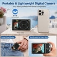 thumbnail image 4 of Ourlife 5K Digital Camera 80MP, Dual Screen WiFi Vlogging Device with 18X Zoom, Flash, 64GB Card, Point-and-Shoot for Teens Adults, Black, 4 of 10