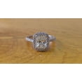 thumbnail image 5 of HeartsAndYou 2.5ct Radiant Cut Moissanite Halo Promise Engagement Ring for Women 18k White Gold over Silver, 5 of 9