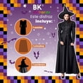 thumbnail image 3 of Disfraz Halloween Premium De Tela Bruja Witch Hechicera Maga Bk Disfraces Adulto 12+ Talla Mediana, 3 of 9