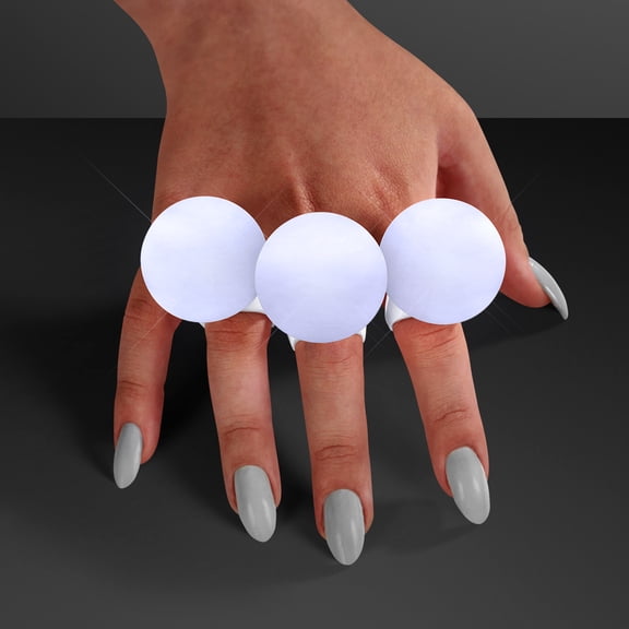 FlashingBlinkyLights LED Magic Orb Deco Ring (Set of 12)