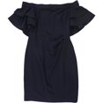 thumbnail image 1 of Vestido con Volantes Ralph Lauren para Mujer Azul 12 Fuera del Hombro, 1 of 2