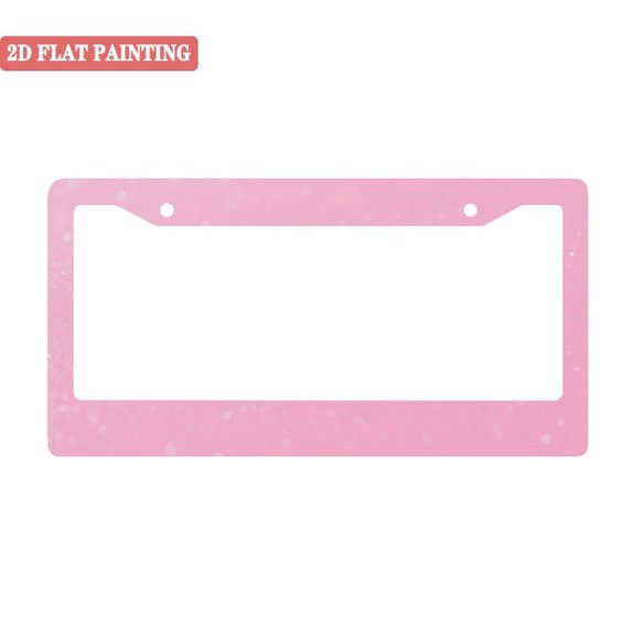 1PC Pink Glitter Bokeh License Plate Frames with Mounting Hardware 2 Holes 6. 3x12. 2inch(16x31cm)