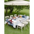 thumbnail image 3 of Outdoor Tablecloth with Umbrella Hole and Zipper, Christmas Snowman Rectangle Table Cloth 60x84 Inch Waterproof Tablecloth, Xmas Tree Winter Snowflakes Holiday Picnic Table Cover for Patio Camping, 3 of 7