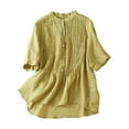 thumbnail image 1 of Hauts pour Femmes Manches Longues Ample Adulte Mode Mignon Chemise de Travail Chemises pour Femmes Mignon Haut d'Été Haut de Course Chemises d'Été pour Femmes Chemises de Compression pour Femmes pour l'Été, 1 of 7