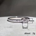 thumbnail image 2 of EOEMY Round Cubic Zircon 925 Silver Filled Ring Wedding Jewelry Sz 6-10-8, 2 of 5