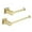 Brushed Gold, variant on KIBI Cube 2-Piece Bathroom Hardware Set | Brushed Nickel Towel Bar and Toilet Paper Holder | Solid Brass Bathroom Accessories with Corrosion-Resistant Finish (C-KBA15-2-1)