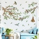 thumbnail image 4 of Vinilos decorativos de pared con ramas de flores coloridas y pájaros, adhesivos autoadhesivos con hojas verdes y nido de pájaro para sala de estar., 4 of 5