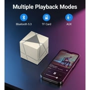 JIUMESS Small Bluetooth Speaker with Lights, TWS Wireless Portable Speaker with AUX, Mini Speaker for Laptop, Phone, MP3, ect