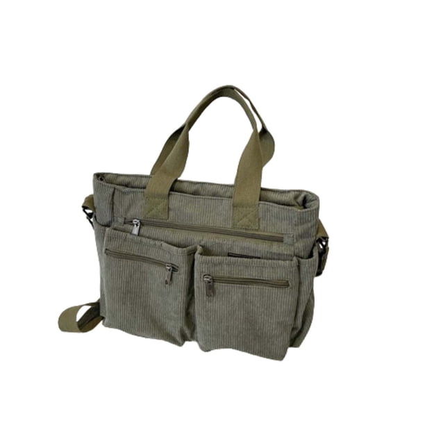 Crossbody Bolsas para Mujeres 2025 Nuevo Japonés Y Coreano Multi Compartimento Viajero Bolso de Corduroy de Mujeres de Gran Capacidad Bolso Tote para Mujeres