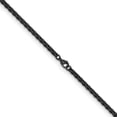 thumbnail image 3 of Auriga Fine Jewelry Stainless Steel Black PVD Plated 4 mm Box Chain Necklace for Men 20", 3 of 7