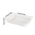 thumbnail image 3 of 1-Piece Melamine Tray, 9X7X1.5 Inch Individual Serving Platter, Outdoor Serving Buffet Tray, Kitchen Prep Tray, Microwavable Oven Safe White Shallow Small Tray for Catering, Snack, 3 of 9