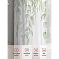 thumbnail image 6 of Eucalyptus Leaves Sheer Curtains 96 Inch Length 2 Panels Set Window Treatments, Summer Country Leaves Natural Plants Rod Pocket Semi Curtains for Living Room/Bedroom/Kitchen Décor, 104"W x 96"L, 6 of 7