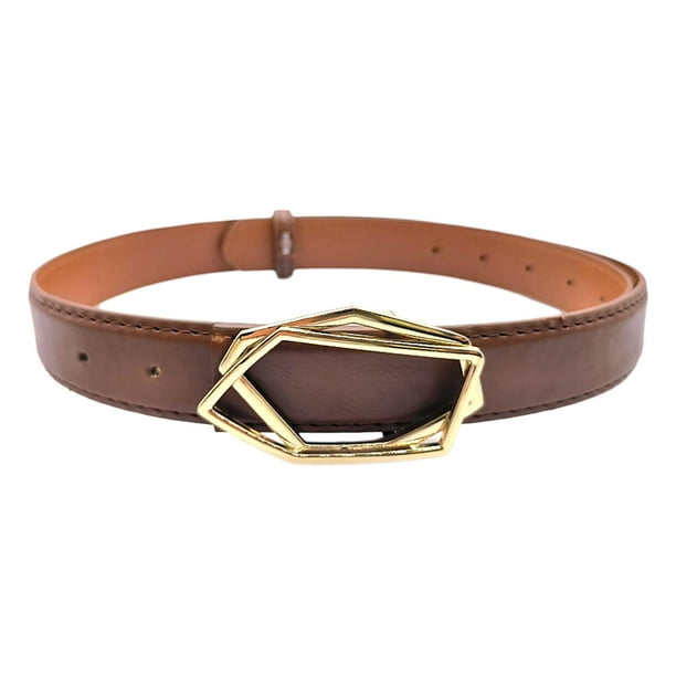 Women Waist Belt Dress Belts Casual PU Leather with Buckle Ladies Belts  Decorative for Trousers Skirts Pants Costume Accessories Dance Pary brown 