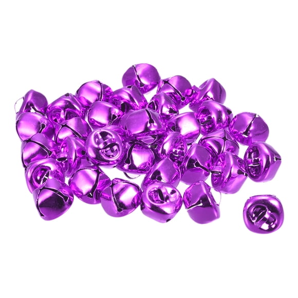 Unique Bargains 15mm Jingle Bells Craft Bells Carbon Steel Electroplating Purple 80 Pack