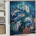 thumbnail image 5 of Marvels of The Sea 4 Piece Shower Curtain Sets, Non-Slip Rugs, Toilet Lid Cover And Bath Mat, for Bathroom Decor Set, 72" X 72", 5 of 8